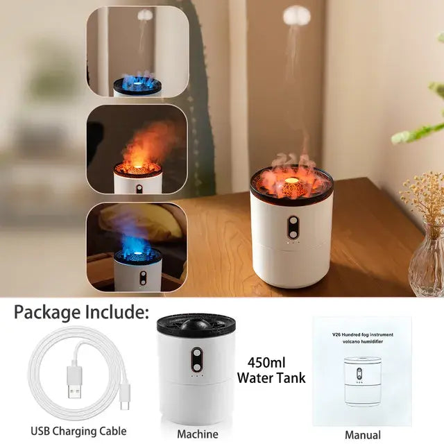 Volcano Fire Flame Air Humidifier - The Snow Owls
