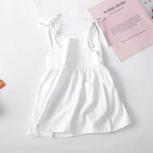 Sleeveless Cotton Toddler Dress - The Snow Owls