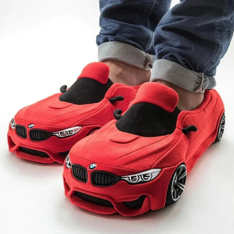 Racing Car Plush Slippers - The Snow Owls