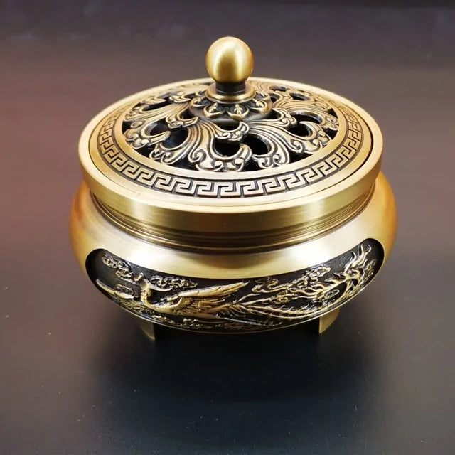 Antique Copper Incense Burner - The Snow Owls