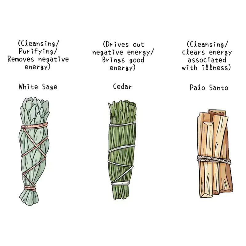 White Sage Incense Sticks Bundle And Candle - The Snow Owls
