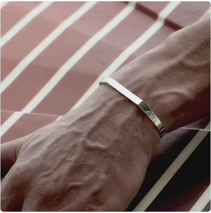 Men's Minimalist Geometric Stainless Steel Bracelet