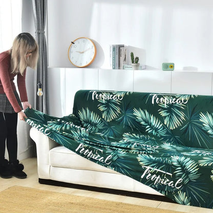 Tropical Leaves Sofa Cover