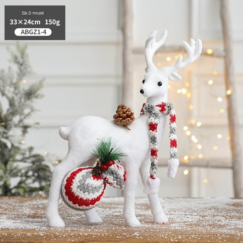 Christmas Snowman Sled Elk Squirrel Polar Bear Decorations Desktop Ornaments