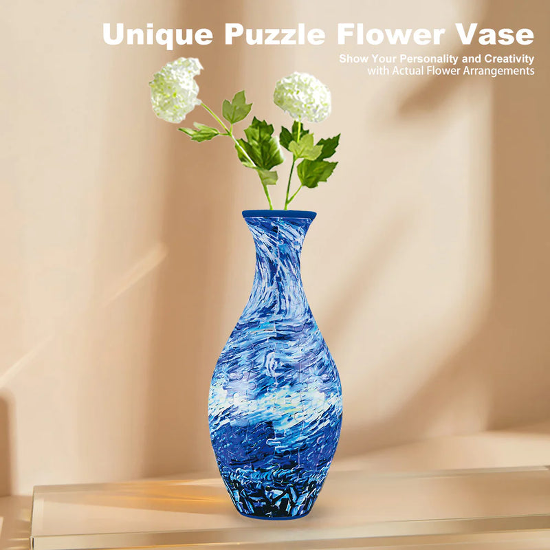 3D Puzzle DIY Decorative Vase - The Snow Owls