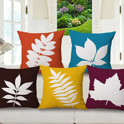 Foliage Love Autumn And Spring Leaf Cushion Covers - The Snow Owls