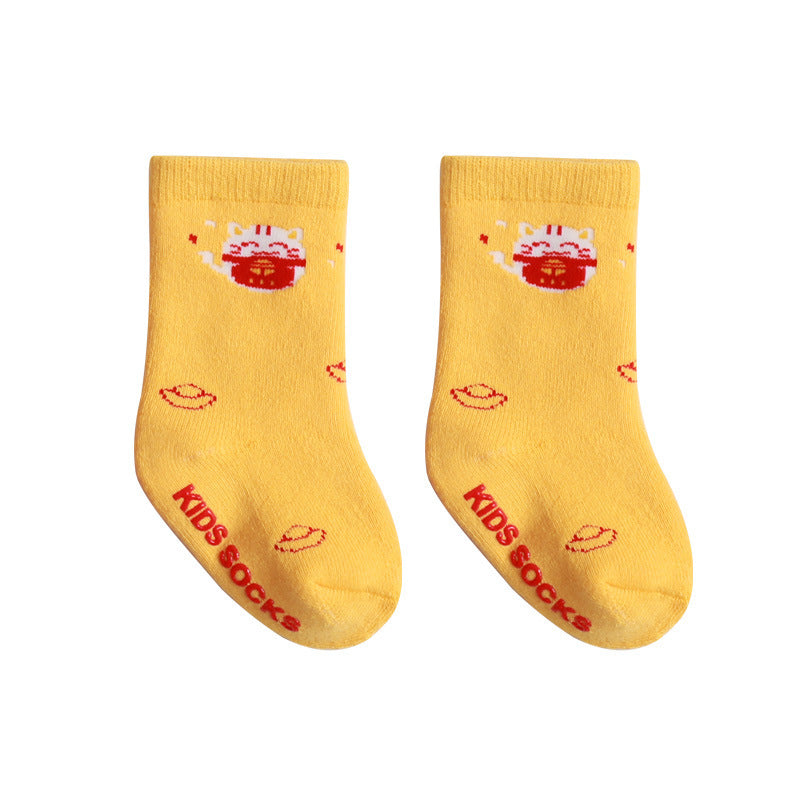 Red New Year Thickened Warm Socks