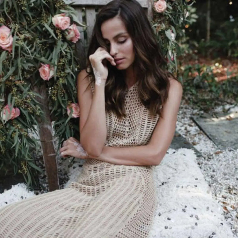 Cayetana Lace Up Beach Cover Up Dress - The Snow Owls