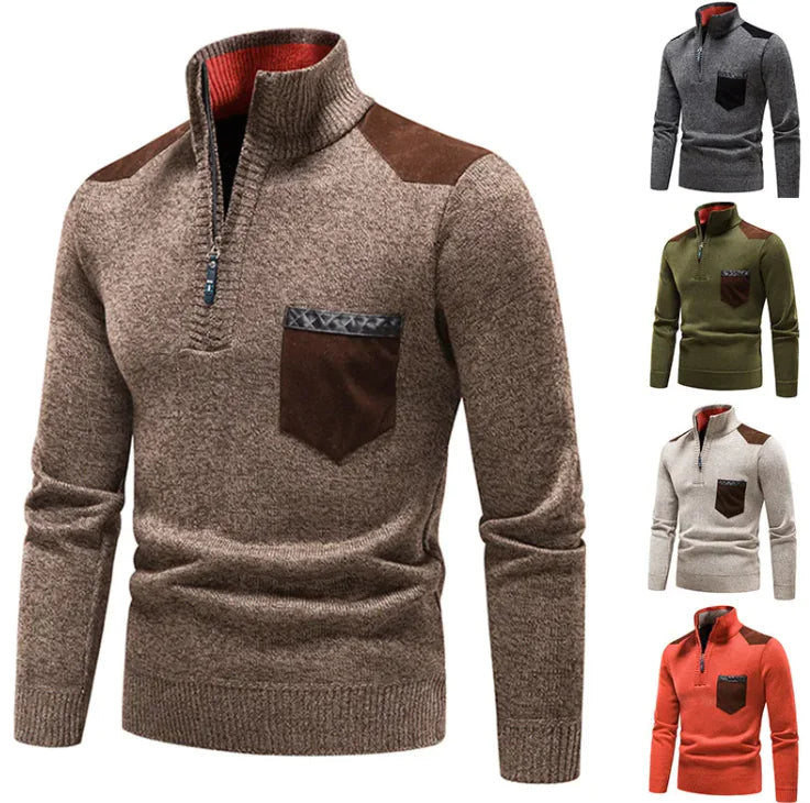 Cozy Plush Quarter-Zip Sweater - The Snow Owls