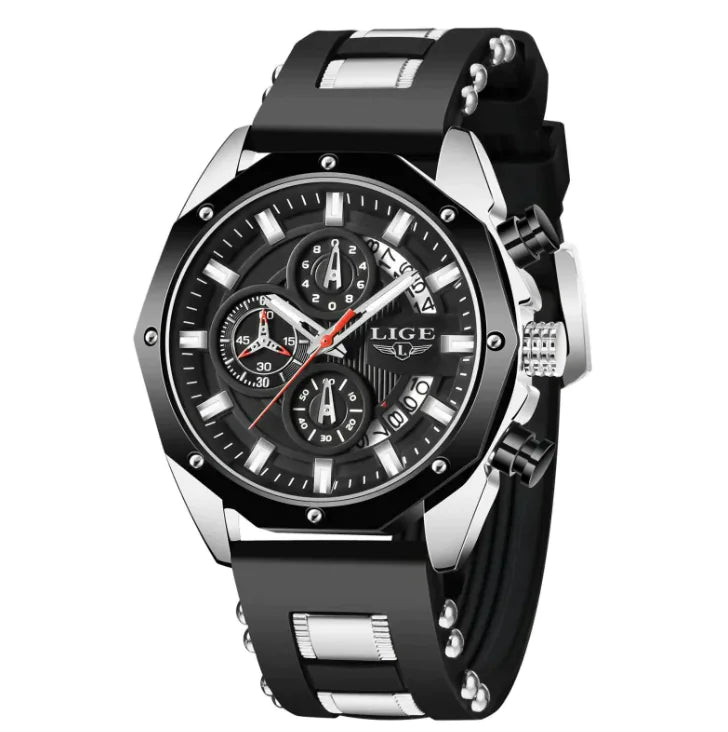 Luxury Silicone Sport Chronograph Watch - The Snow Owls