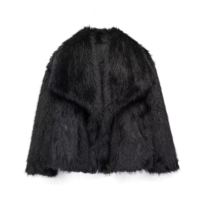 Women's Faux Fox Fur Coat - The Snow Owls