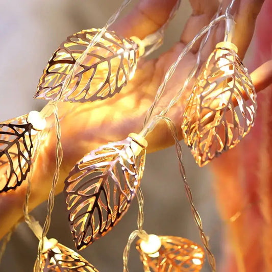 Elegant and Enchanting Garland Leaf Lights