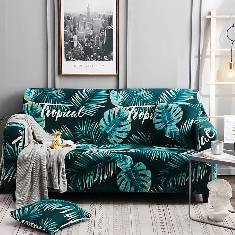 Tropical Leaves Sofa Cover