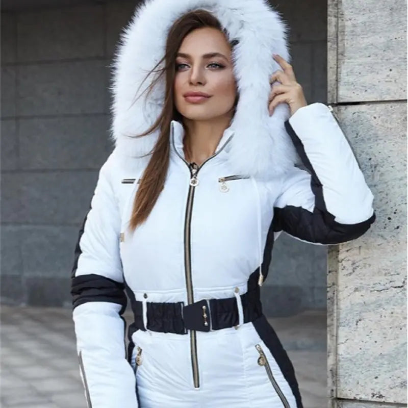 Warm Sports Hooded Long Sleeve Ski Suit