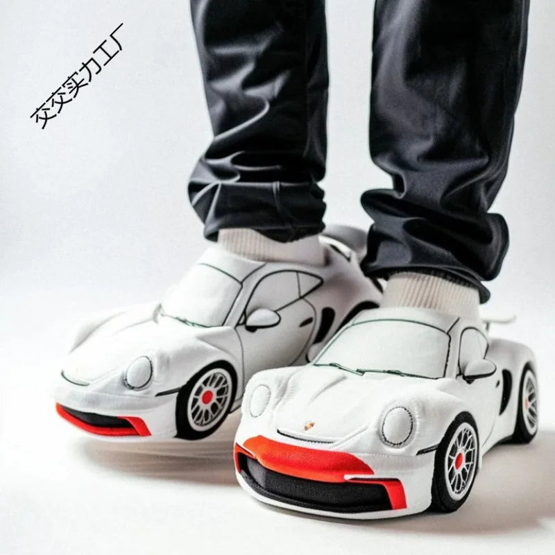 Racing Car Plush Slippers - The Snow Owls