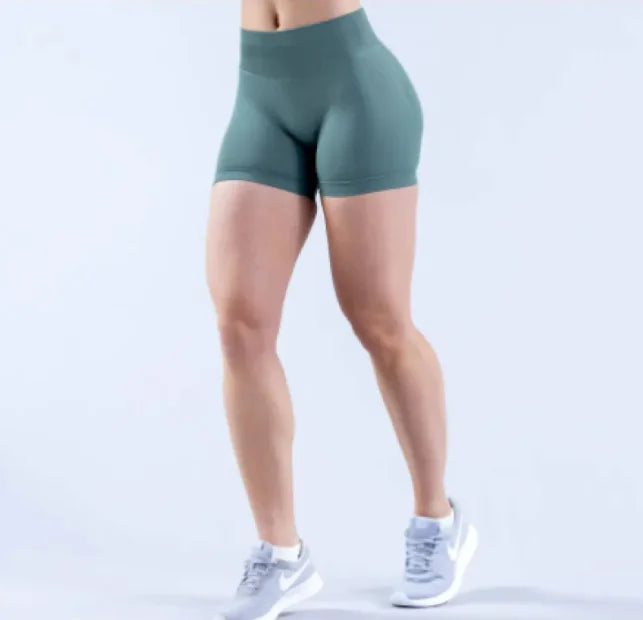 FlexFlow Seamless Yoga Shorts - The Snow Owls