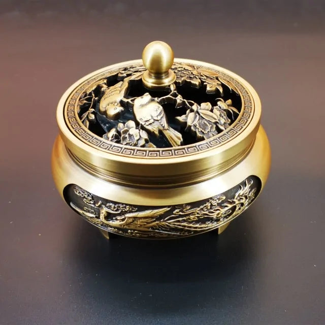 Antique Copper Incense Burner - The Snow Owls