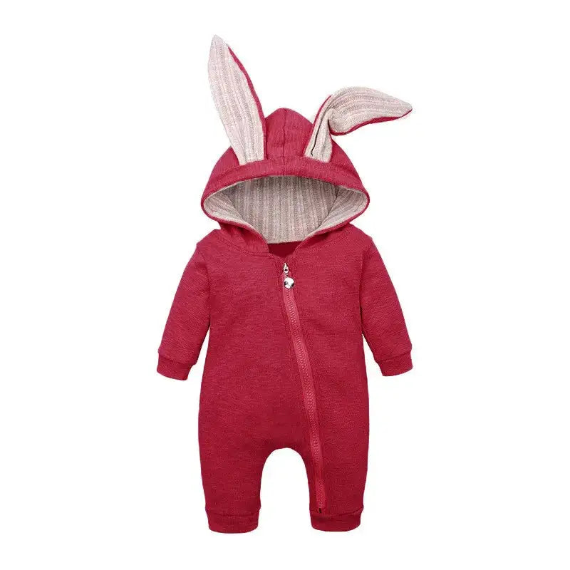 Rabbit Ear Hooded Baby Rompers - The Snow Owls