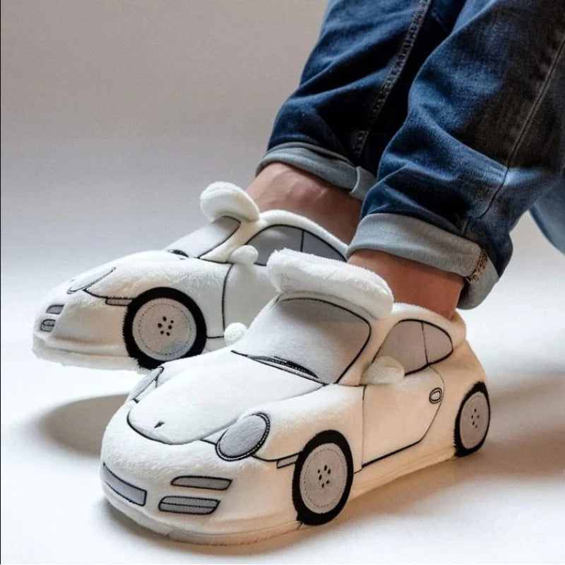 Racing Car Plush Slippers - The Snow Owls