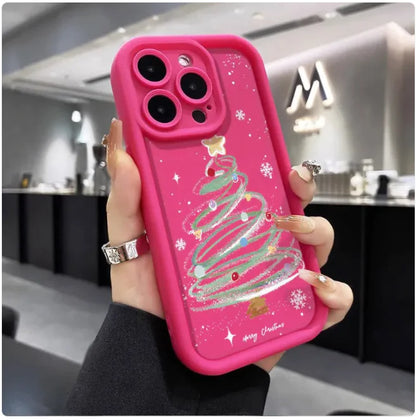 Festive Christmas Tree Silicone Phone Case