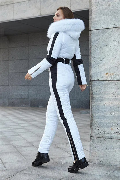 Warm Sports Hooded Long Sleeve Ski Suit