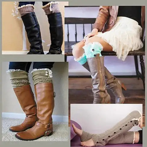 Lacy Legs - Lounge in Delicate and Cozy Lacy Socks - The Snow Owls