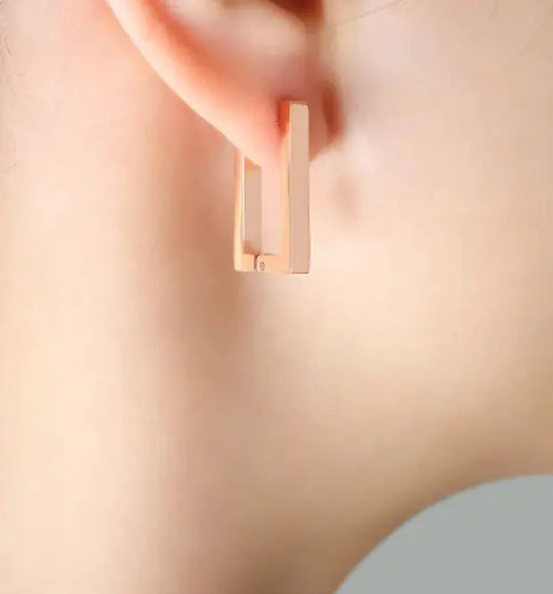 Terra Geometric Gold Earrings - The Snow Owls