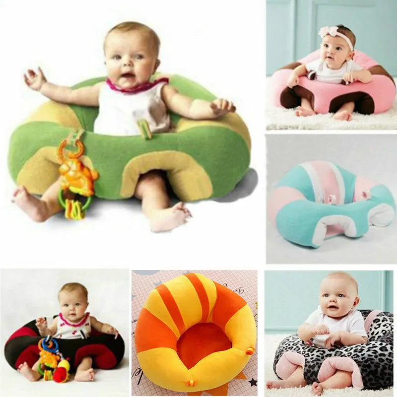 Baby Support Seat: Comfortable Sit Up Soft Chair Cushion Sofa Plush Pillow Toy Bean Bag - The Snow Owls