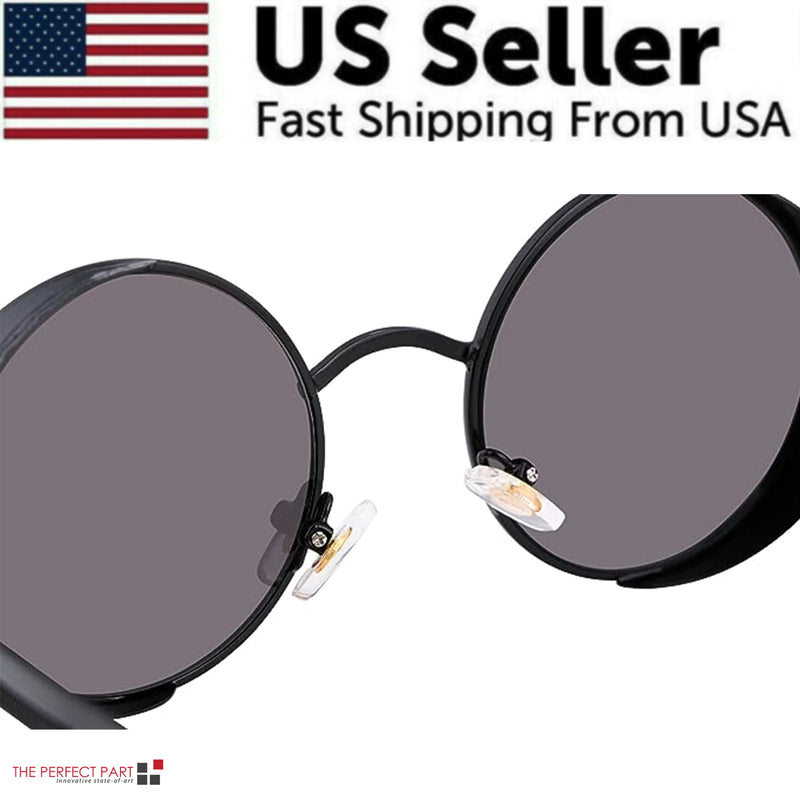Retro Round Polarized Sunglasses Men Women Vintage Gothic Steampunk Glasses - The Snow Owls