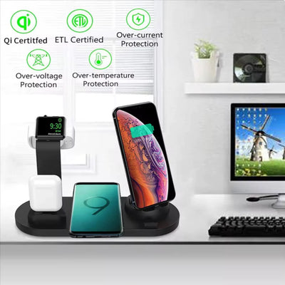 Ultimate 30W 7-in-1 Wireless Charging Station for iPhone, Apple Watch & AirPods – Fast & Convenient! - The Snow Owls