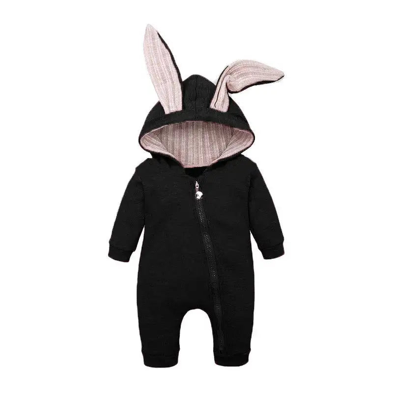 Rabbit Ear Hooded Baby Rompers - The Snow Owls