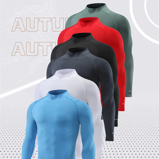 Reflective Stand Collar Sweat-Wicking T-Shirt - The Snow Owls