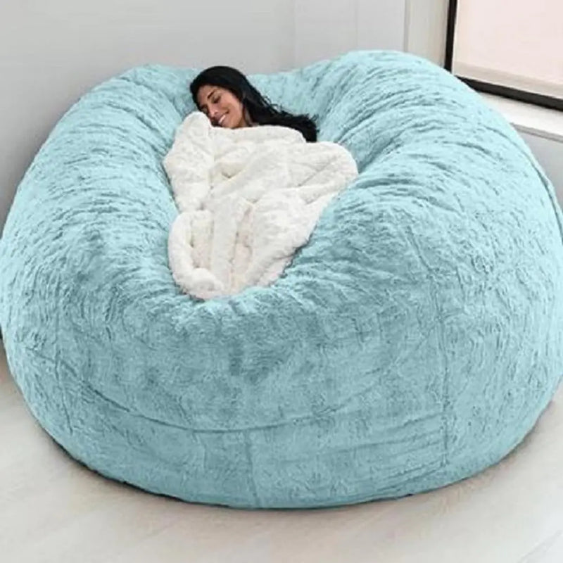 Giant Fluffy Fur Bean Bag - The Snow Owls