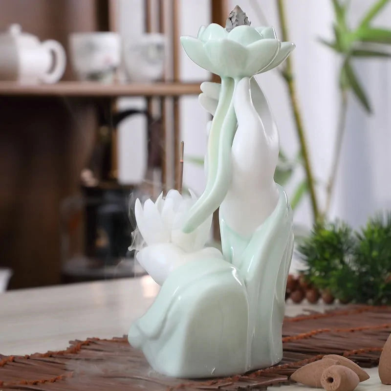 Lotus Backflow Incense Burner - The Snow Owls