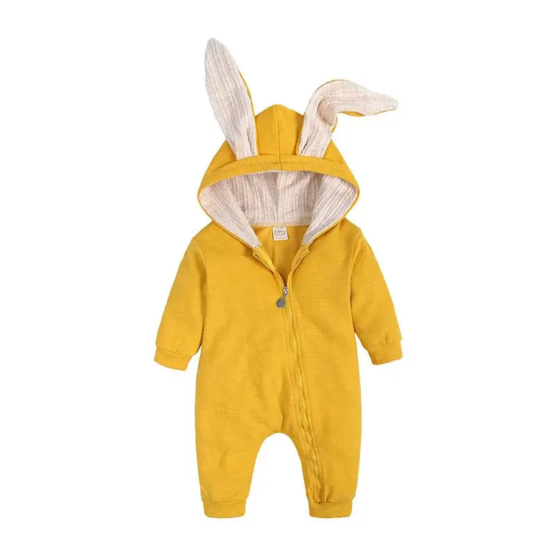 Rabbit Ear Hooded Baby Rompers - The Snow Owls