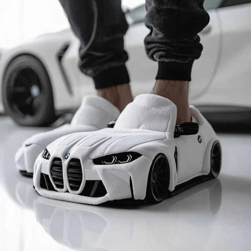 Racing Car Plush Slippers - The Snow Owls